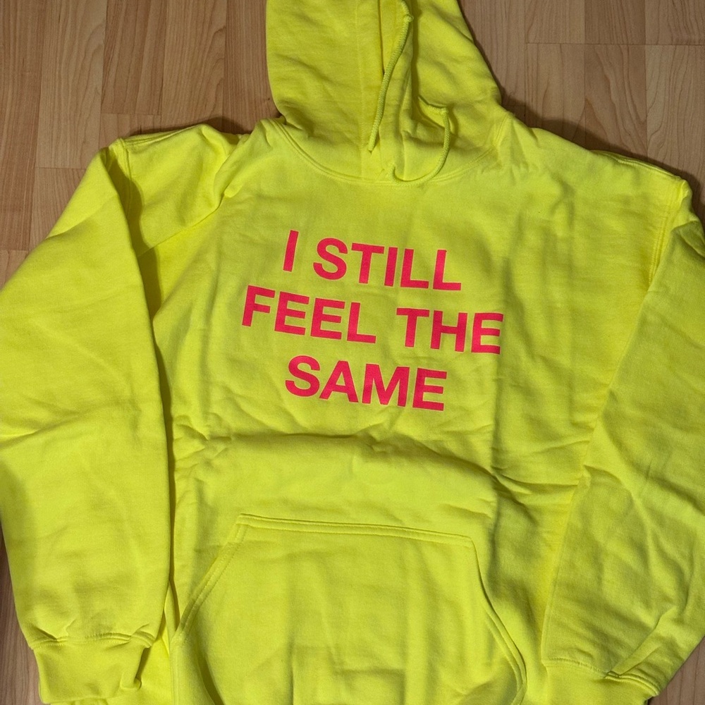 Anti Social Social Club Yellow Hoodie with Pink Text
